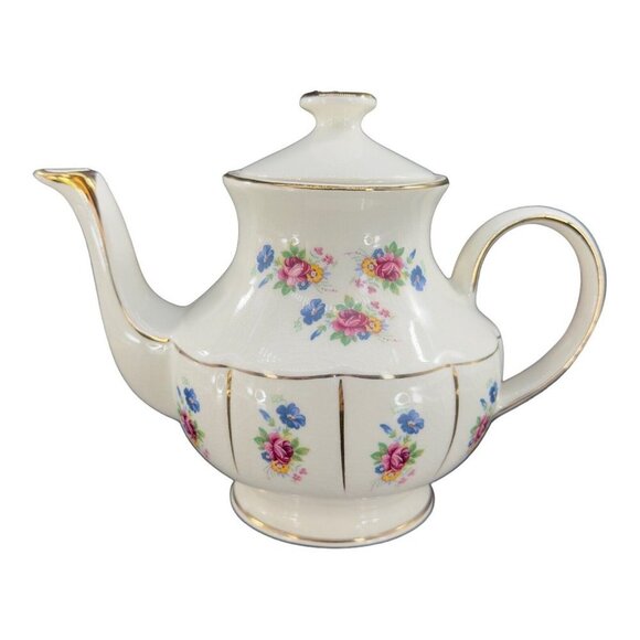 Arthur Wood Teapot Fine Staffordshire England Ironstone Porcelain Windon Marked - Picture 1 of 15